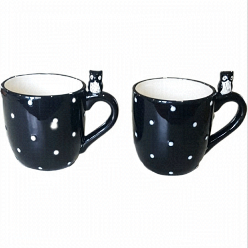 3D Owl Peek-a-Boo Mugs Set by Kate Williams